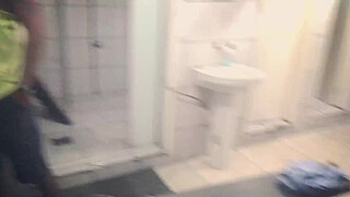 Working out hard at the gym