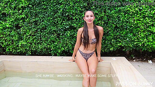 Sneaky cheating with deep blowjob on the swimming pool - SHORT VERSION