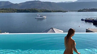 Gorgeous Monika Fox Swims Naked In Pool In Beautiful Place (Free)