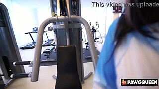 PAWGQueen Face Fucks BBC Louie Smalls all sweaty after the Gym