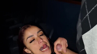 Cuckold takes wife to porn cinema to have sex with strangers!