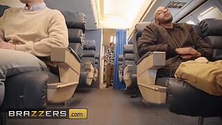 Lucky Gets Fucked With Flight Attendant Hazel Grace In Private When LaSirena69 Comes & Joins For A Hot 3some - BRAZZERS