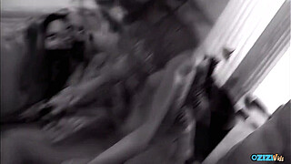 Kinky girl eats ass while her friend sucks on a cock