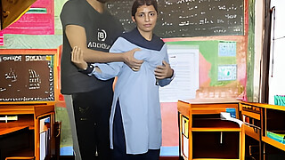 Virgin school girl first time sex with her teacher, student and teacher sex