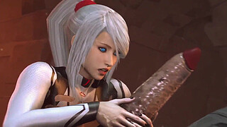 Animated bitch thanked the monster with anal and blowjob for saving - 3d hard rough sex