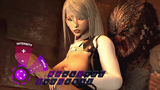 Animated bitch thanked the monster with anal and blowjob for saving - 3d hard rough sex