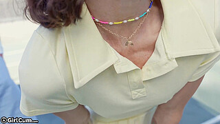 Tennis Babe Takes Break From Tennis Lessons To Ride A Big Cock