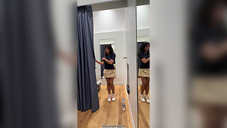 18yo Asian suck me in fitting room and swallow