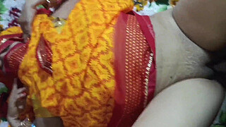 Desi married bhabhi karwa chauth Puja with Dever clear Hindi audio