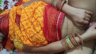 Desi married bhabhi karwa chauth Puja with Dever clear Hindi audio