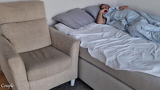 Naughty wife asked her girlfriend from next room to watch how she is having sex with her husband