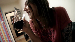 We seduce Handyman to fuck with us in FFM threesome