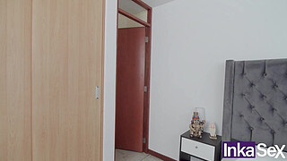 Angela Colombian ebony Latina with huge ass and big tits is caught on the beach by a young white man with a pink penis