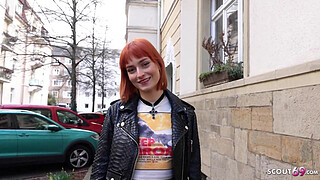 GERMAN SCOUT - Skinny Crazy Redhead Teen Dolly Dyson get Rough Fucked at Model Job