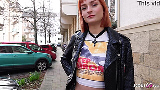 GERMAN SCOUT - Skinny Crazy Redhead Teen Dolly Dyson get Rough Fucked at Model Job