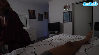 Step Mom Woke Up To BBC Surprise Blowjob And Sex In Hotel Room