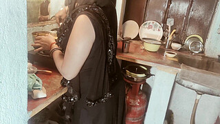 Ass fucking of Muslim Bhabhi who is cooking as a mare, real hindi audio