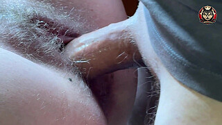 Hairy pussy closeup fuck and creampie ?