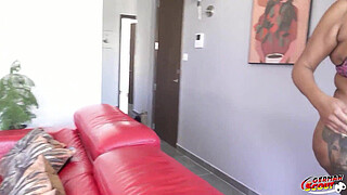 GERMAN SCOUT - Curvy German Latina with Biggest natural Tits Pickup for Casting Fuck