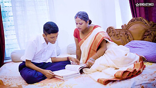 Desi Indian horny Step grandson fucks Step grandma hard and ejaculates in her mouth ( Hindi Audio )