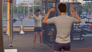 3D animation gym instructor fucking in the ass