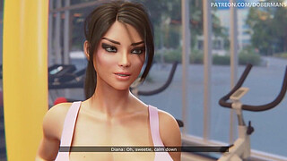 3D animation gym instructor fucking in the ass