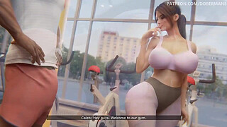 3D animation gym instructor fucking in the ass