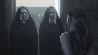 Two big dicks greatly surprised the MILF.. Hot animation 3d futa threesome.