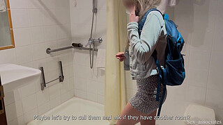 Hot Stepmom shares the hotel bed and her ass with a stepson.