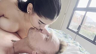 I get my 18 year old girlfriend pregnant with her giant tits