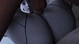 Projekt Passion Hardcore Fingering and Big Cock Fucking Busty AI Sex Robot Girl with Huge Cumshot