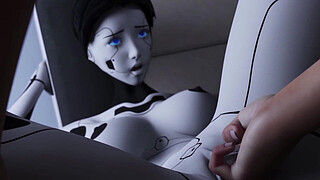 Projekt Passion Hardcore Fingering and Big Cock Fucking Busty AI Sex Robot Girl with Huge Cumshot