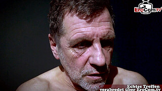 submissive young woman slut fucked in brothel by 2 men