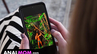 AnalMom - Naughty Big Titted Milf Gets Caught Masturbating