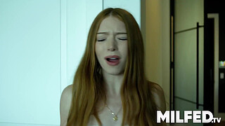 Step Mom Caught Masturbating in the Kitchen by her Step Daughter