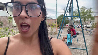 And if they discover us? , fun sex in a public park with my fucking whore girlfriend and a horny stranger