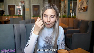 Remote Controlled Vibrator In Crowded Cafe - Letty Black