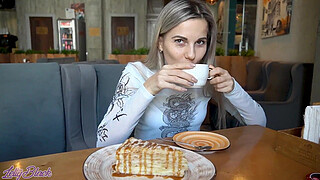 Remote Controlled Vibrator In Crowded Cafe - Letty Black