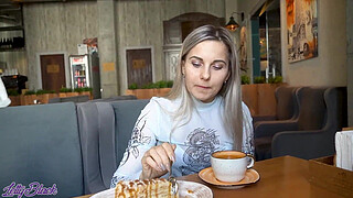 Remote Controlled Vibrator In Crowded Cafe - Letty Black