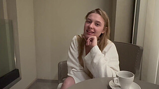 A delivery man with big dick hard fucks a jucie porn actress and cum in the pussy