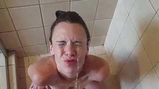 Huge piss facial golden shower compilation