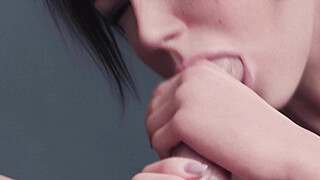 A gentle blowjob made him cum, but he immediately fucked her pussy and came again. 3d Animation cute sex with Lara