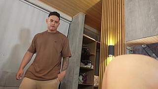 I invite a friend over and he fills my pussy with cum in front of my cuckold husband - Sara Blonde