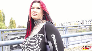 GERMAN SCOUT - Anal Sex Casting for Curvy Biggest Tits and Ass Bitch Sabien Demonia