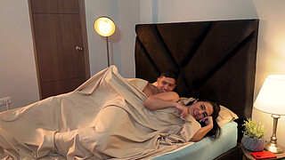 Big ass stepmom agrees to share bed with stepson Angel Cruz & Sarah Black