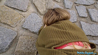 Public Agent Big tits hitchhiker Nicole Rae big dick public pov blowjob