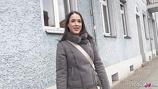 GERMAN SCOUT - Big Butt Saggy Tits Tattoo Girl LydiaMaus96 at Rough Casting Fuck