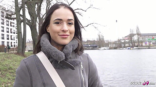 GERMAN SCOUT - Big Butt Saggy Tits Tattoo Girl LydiaMaus96 at Rough Casting Fuck