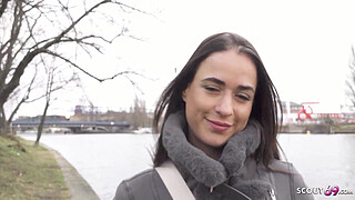 GERMAN SCOUT - Big Butt Saggy Tits Tattoo Girl LydiaMaus96 at Rough Casting Fuck