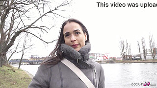 GERMAN SCOUT - Big Butt Saggy Tits Tattoo Girl LydiaMaus96 at Rough Casting Fuck